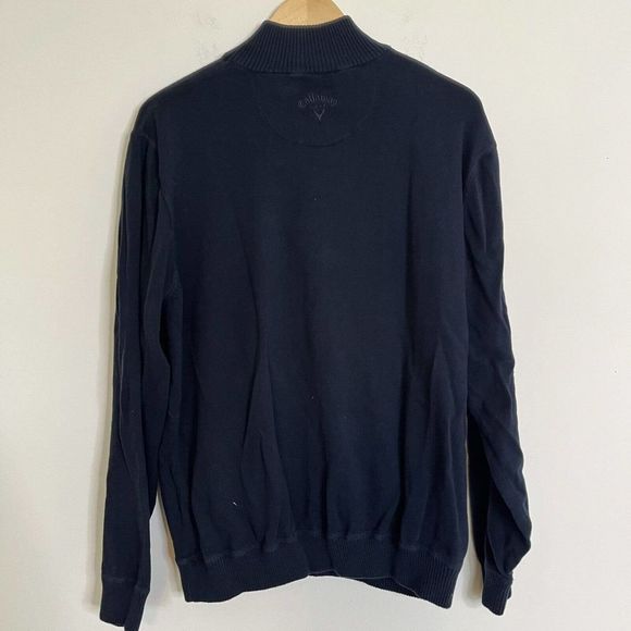 Callaway Golf Sport Mens 1/4 Zip Pullover Sweater Sweatshirt Blue Size XL Cotton - Picture 3 of 9